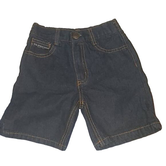 US Polo Assn dark wash relaxed fit denim shorts 3T - Picture 1 of 4